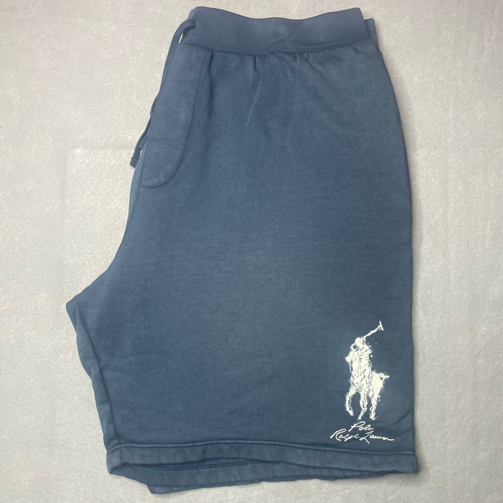 Polo Ralph Lauren Big Pony Fleece Shorts Mens 4XB Blue Big Tall NWT